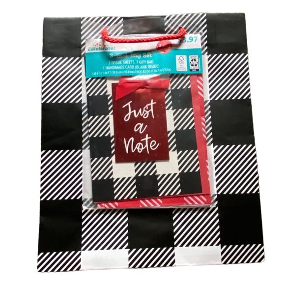 Way To Celebrate 6 Piece Gift Bag Set-NEW-Bag, Card, And Tissue Paper - Picture 8 of 11